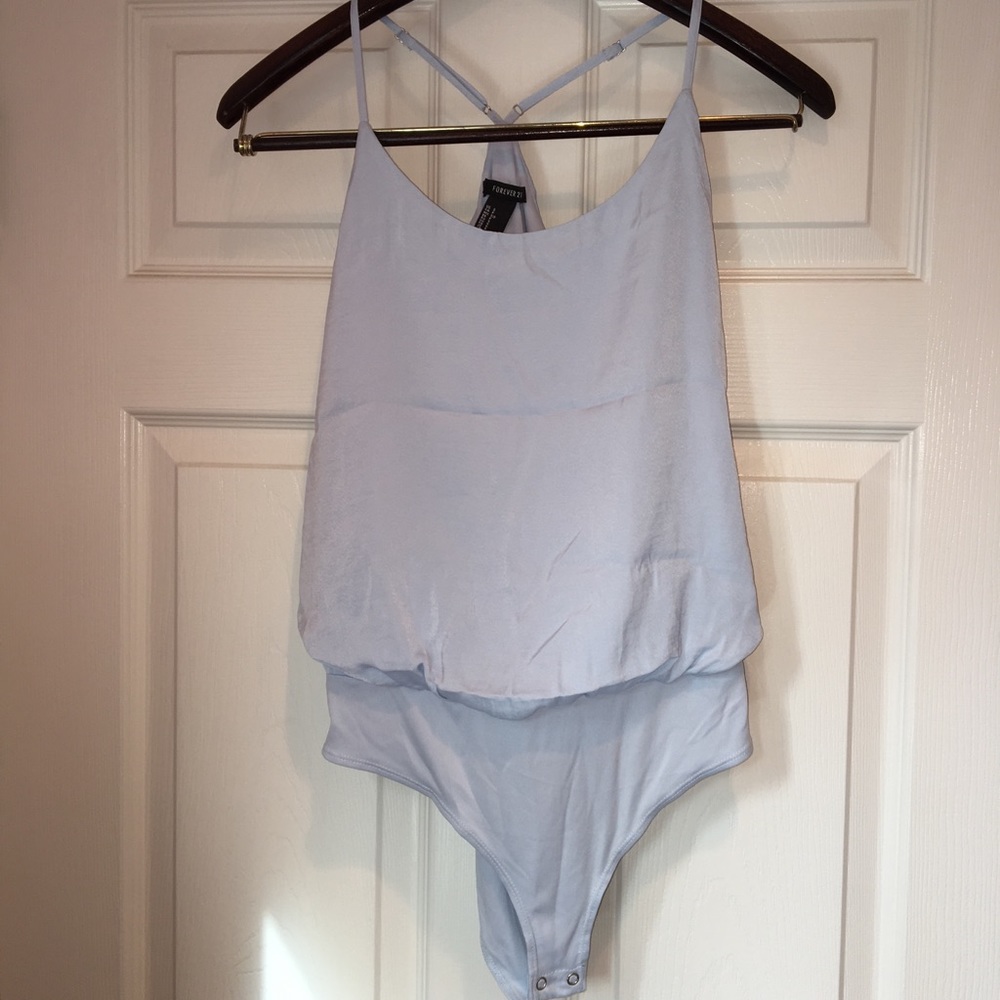 F21 Light Blue Bodysuit